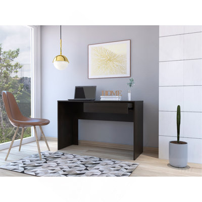 Acre Writing Computer Desk, One Drawer -Black