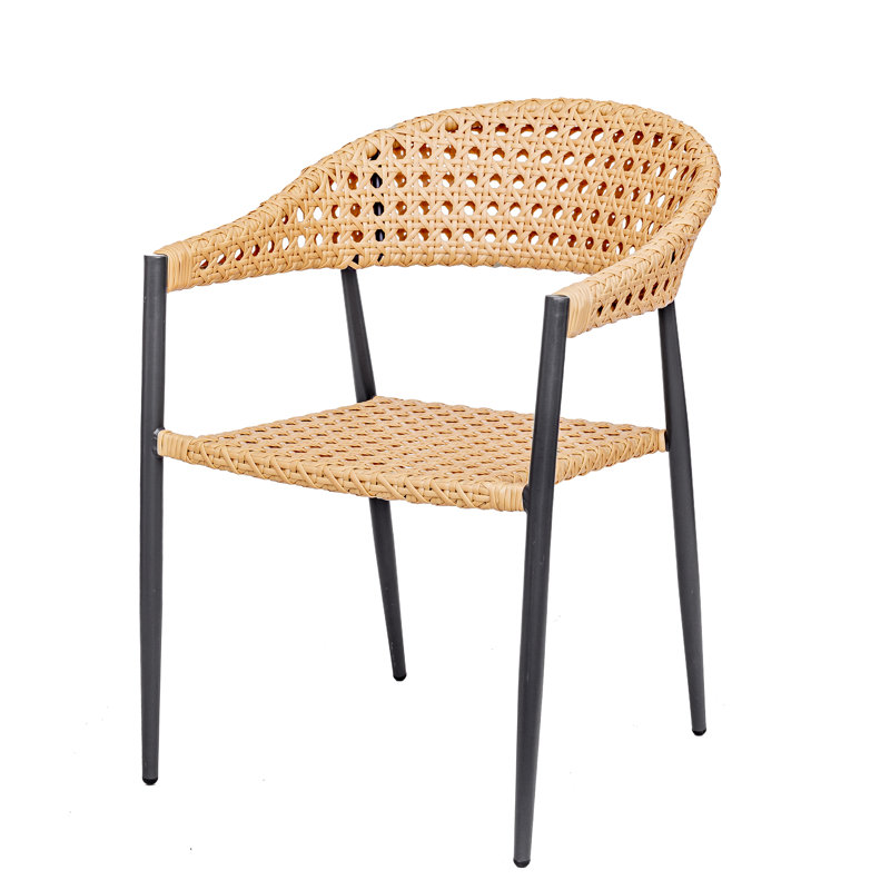 Nallani Patio Dining Armchair with Cushion, Graphite