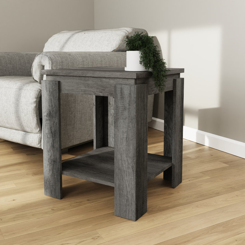 Allred End Table, Charcoal Grey