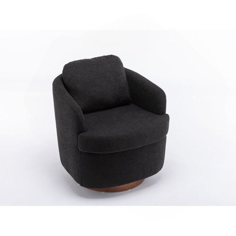 Chaise d'appoint avec pieds ronds en bois massif, Noir