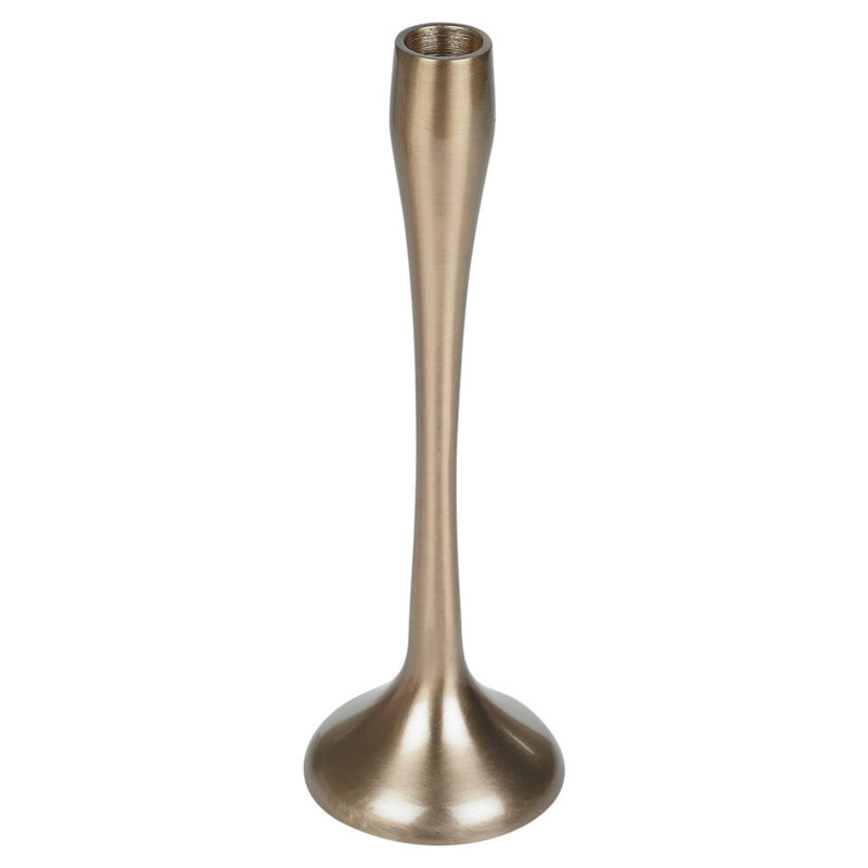 Metal Tabletop Candelabra, 10.24cm H x 3.35cm W x 3.35cm D, Gold