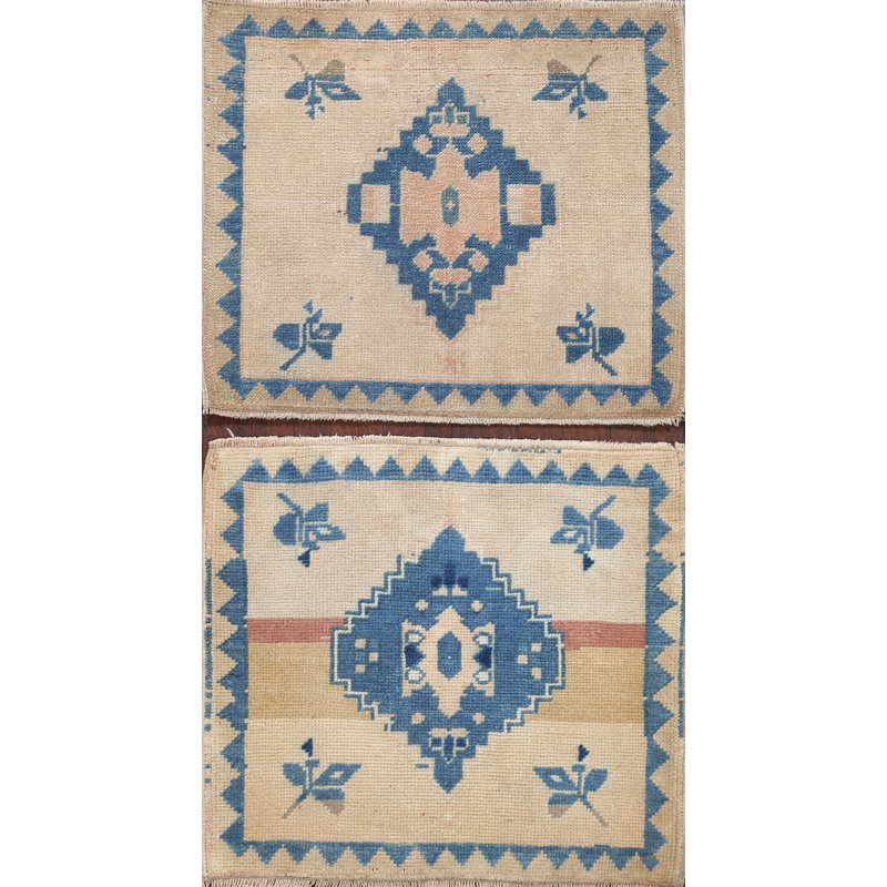 One-of-a-Kind 1'9" X 2'2" 1980s Wool Area Rug in