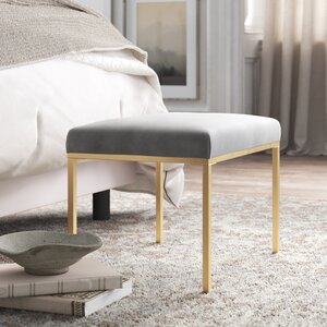 Ramford 24" Velvet Rectangle Standard Ottoman