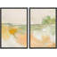 «White Mid-Century Modern Organic Polygons», 2 pièces sur toile-99016204-99016205