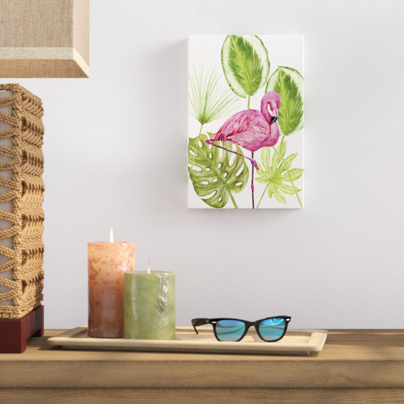 Tropical Flamingo II by Melissa Wang - Wrapped Canvas Painting Print, Wrapped Canvas, 30cm H x 20cm W