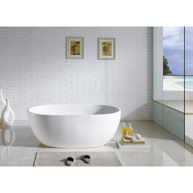 66.5'' x 31.5'' Freestanding Soaking Acrylic Bathtub
