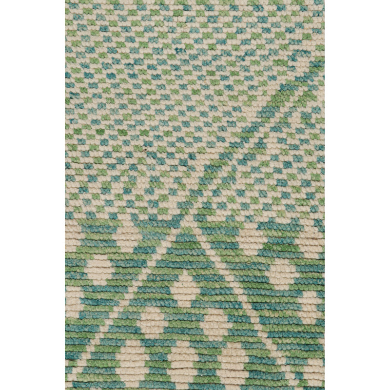 Rug & Kilim’S Moroccan Style Rug In Blue, Green And Beige Geometric Patterns