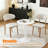 Modern Mid-Century White Round Side Table, 24" Mdf Top With Elegant Tulip Steel Base For Kitchen & Dining