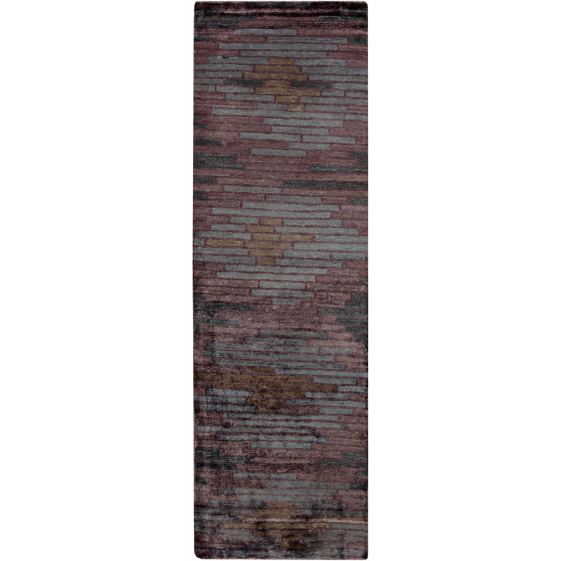Mccreery Viscose Geometric Indoor Rug, Runner 2'6" x 8'
