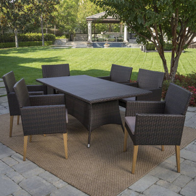 Norfork 6 - Person Patio Dining Set with Rectangular Table , Cushions Included