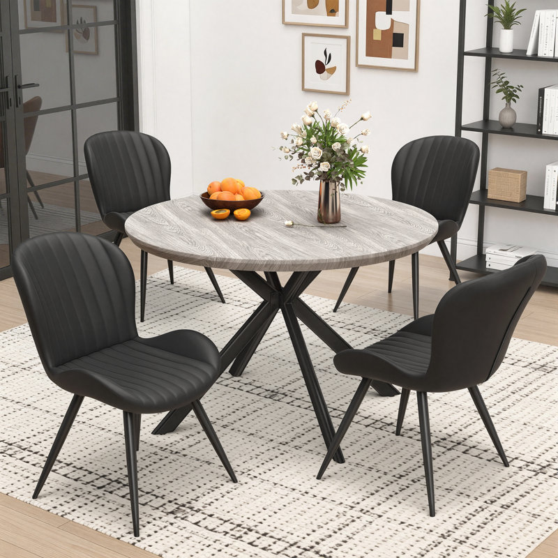 Ensemble de table de salle à manger Fecteau, Gris, Black