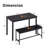 Konawa Wood Dining Table And Chair Set,kitchen Table With 2 Dining Benches