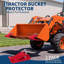Lot de 2 protections de bord de godet de tracteur robustes en acier – Protection boulonnée pour chargeuse compacte, idéale pour l'entretien de la neige, du gravier et des allées – Rouge-333410356-333410362