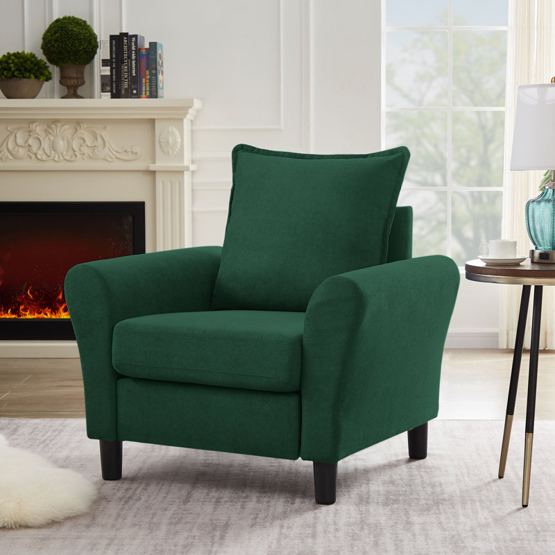 Fauteuil d'appoint l 34,65 po Danaysha, Vert
