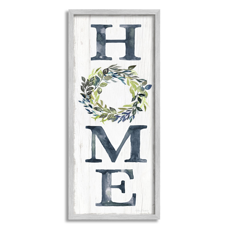 Guirlande Home, H 13 po x l 13 po x P 1,5 po, Estampe numérique Farmhouse