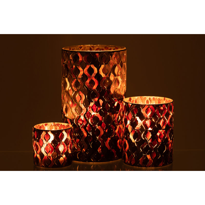 Cozy Glass Tabletop Hurricane, 22.5cm H x 12.5cm W x 12.5cm D