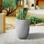 Grand pot à fleurs rond blanc fait à la main avec trou de drainage l 16 po x H 21,5 po-174648653-192713814