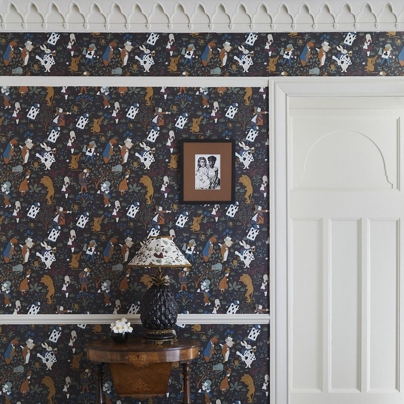 Alice in Wonderland Wallpaper, Noir