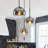3 - Light Sculptural Gradient Glass Globe Cluster Pendant-2100758512