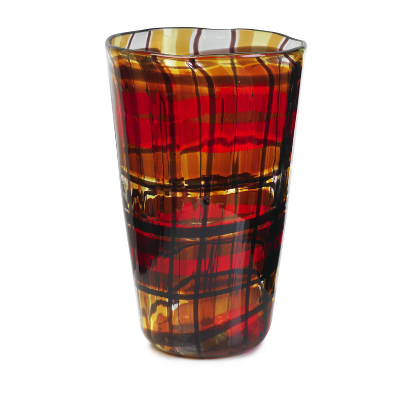 Tartan Glass Vase