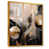 Toile avec cadre flottant or