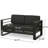 Bay Mp1 Aluminium , Dark Gray - Backyard Relax Area, 55.28 In. D X 27.99 W 24.45 H, 41.81 Lb In Aluminium, Depth Width Height