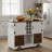54" Rolling Kitchen Island With Drop Leaf And Power Outlet And 2 Drawers-120315199