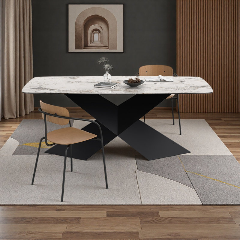 Modern Rectangular Sintered Stone Dining Table