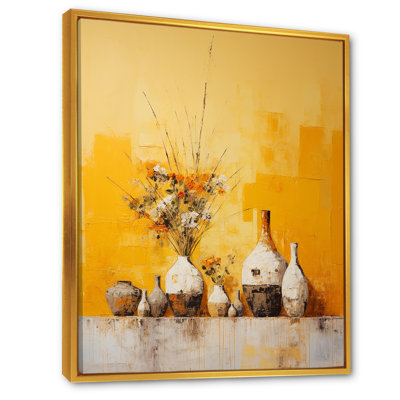 " Minimalism Yellow White Poteries I "
