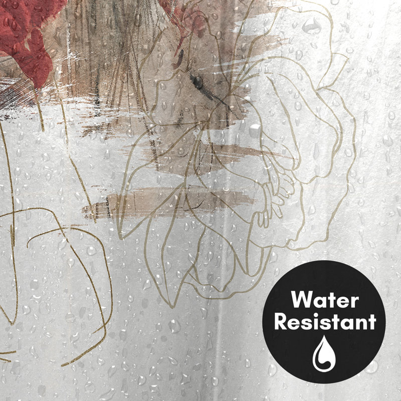 Rideau de douche abstrait Crimson Lust par PI Creative Art
