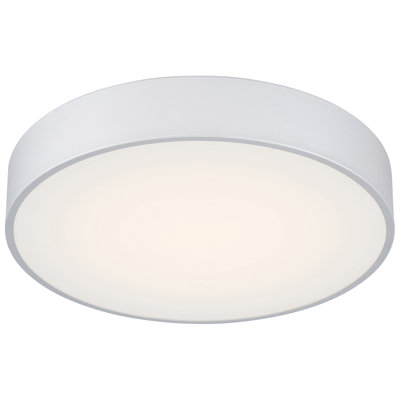 Edgeless Round Acrylic Dimmable LED Flush Mount Light With Color Temperature Switch: 2700K, 3000K, 3500K, 4000K, and 5000K