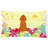 Easter Eggs Outdoor Throw Pillow