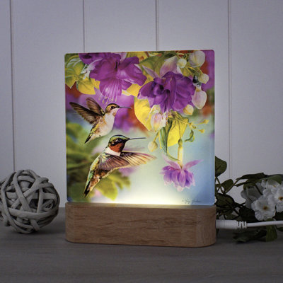 Hummingbirds and Fuscia Night Light