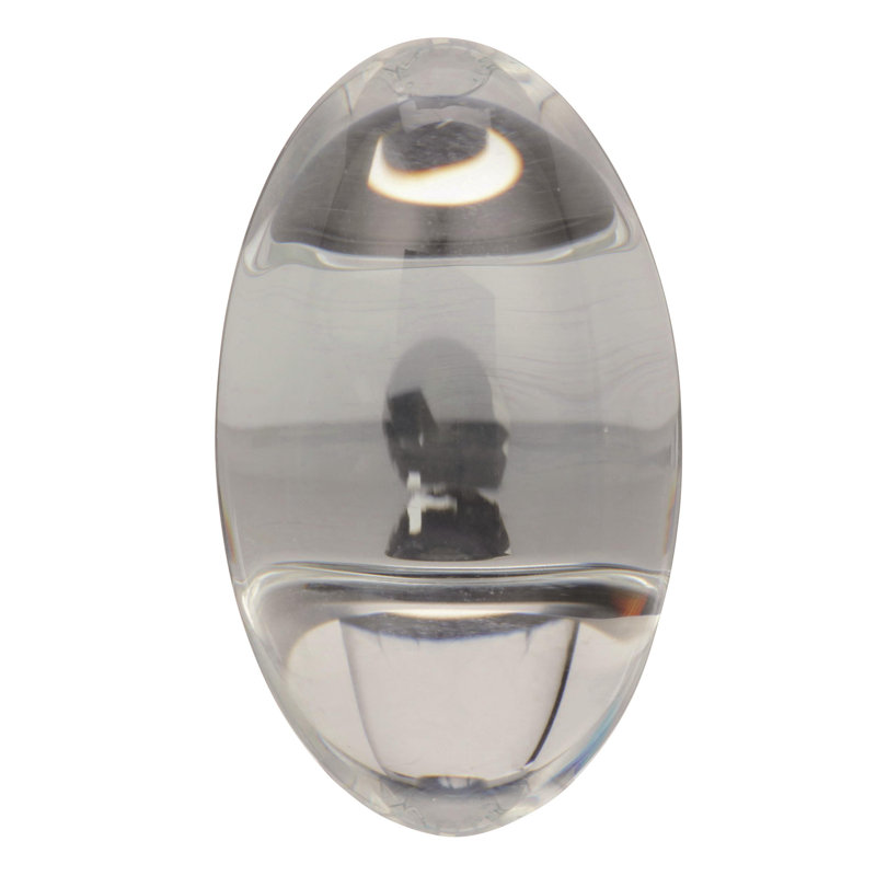 Poignée ovale 1 3/4 po Glacio, Transparent / bronze noir