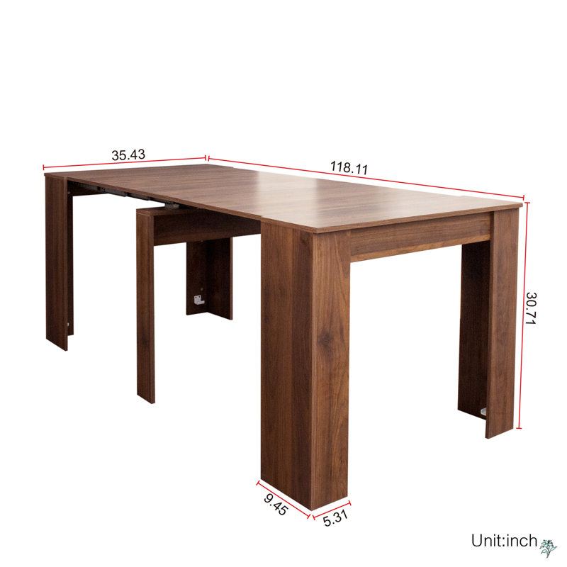Multifunctional Extendable Console Table, Brown