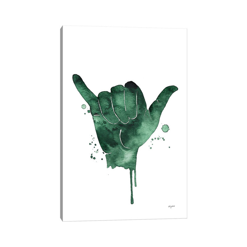 Shaka by Kelsey McNatt - Wrapped Canvas Gallery-Wrapped Canvas Giclée, 12cm H x 8cm W