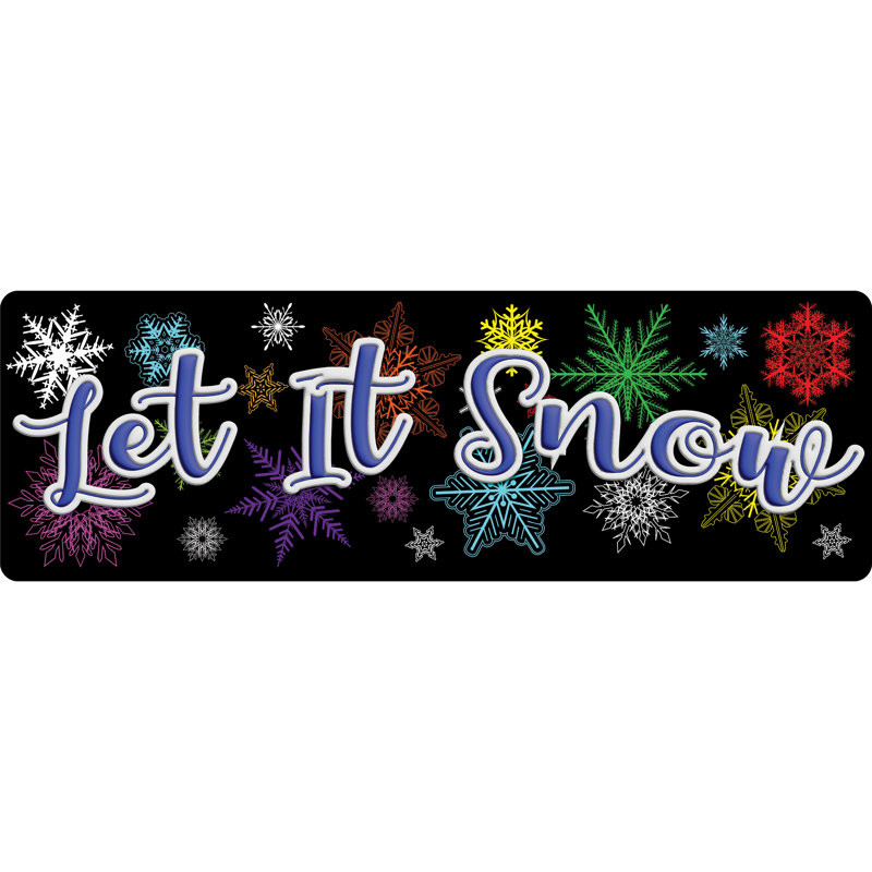 Tapis de couloir original l 15,5 po x 47 po Let It Snow
