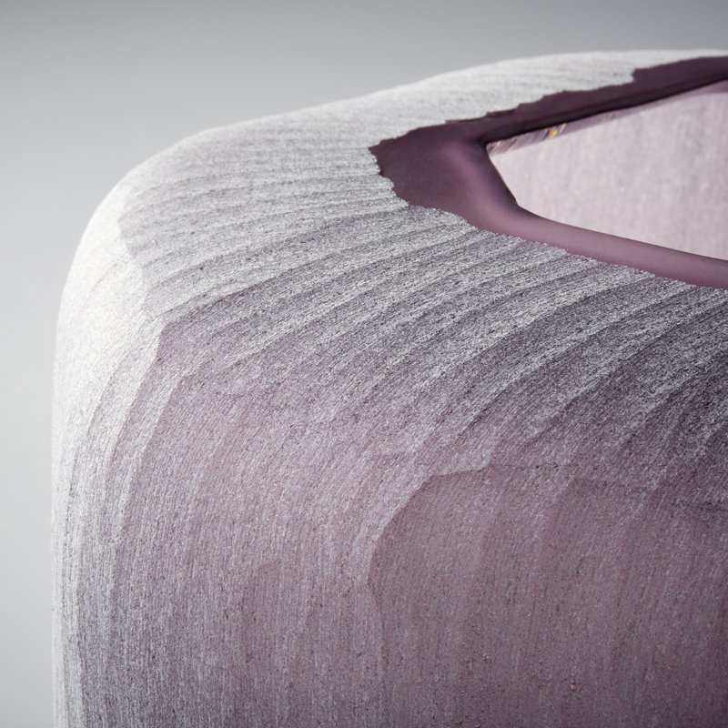 Vervain Glass Table Vase, 6" H x 12.5" W x 12.5" D