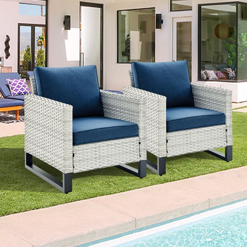 Ingvald Outdoor Lounge Chair, Blue 