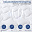  Grand matelas hybride de 10 pouces, mousse viscoélastique en coton et lit à ressorts ensachés pour soulager la pression, blanc et bleu