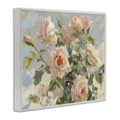 Beautiful Pink Roses Bundle Framed Giclee, design by Creative Studio