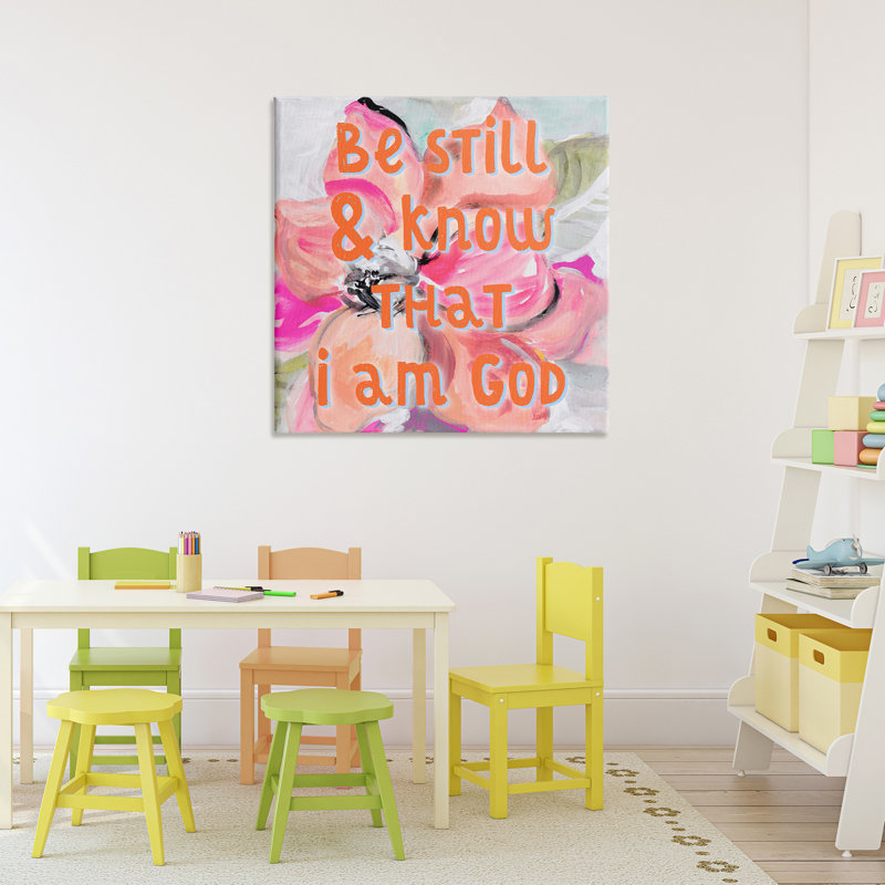 «Bright Be Still Scripture Canvas» par Lanie Loreth, H 30 po x l 30 po