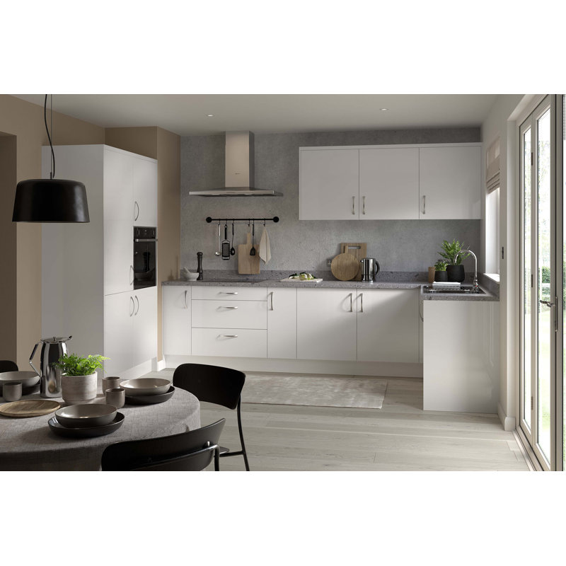KitchenKit Flatpack Slab Gloss 715X146 Filler Panel, Light Grey