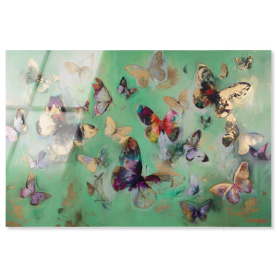 Gilded Wings I Acrylic Print Maximalist Wall Art by Art Remedy, Ready to Hang, 54 x 36