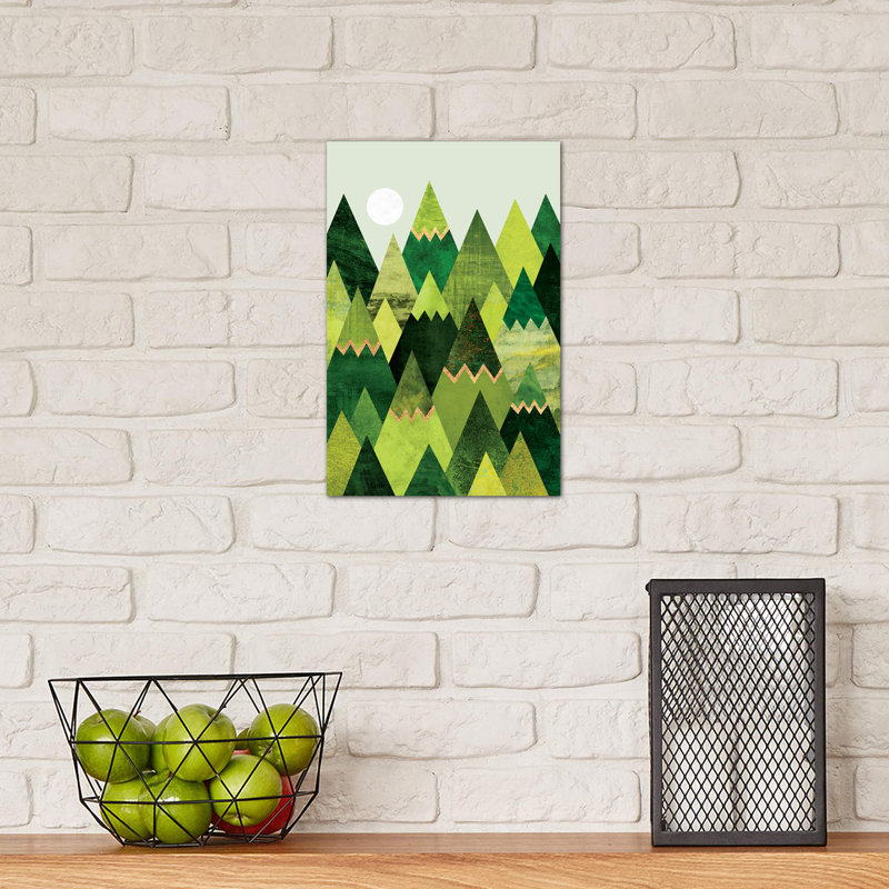 Forest Mountains by Elisabeth Fredriksson - Wrapped Canvas Print, 30.48cm H x 20.32cm W x 1.91cm D