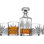 Dublin Crystal 5 Piece Whiskey Decanter 24oz & Whiskey Glass 11oz Set