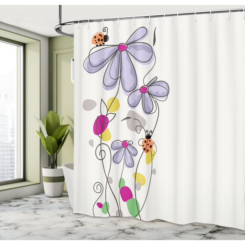 Ensemble de rideau de douche Kids, H 69 po x l 84 po, Mauve clair