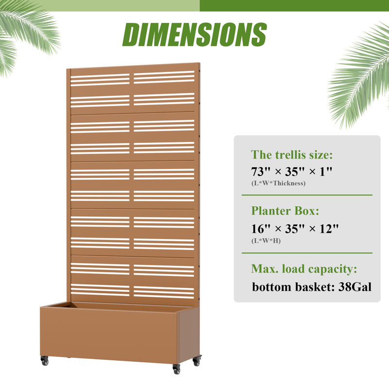 Seren 74 in. H x 35 in. W Planter Box, 74 in. H x 35 in. W