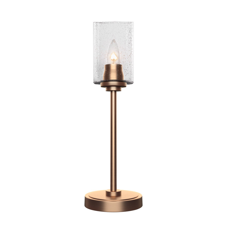 Whitmire Accent Lamp Shown With 4" Clear Bubble Glass, New Age Brass