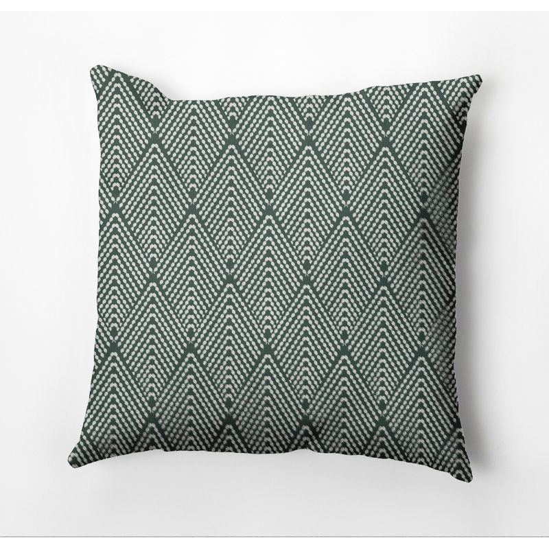 Housse et insert de coussin carré d'extérieur Mangham, H 20 po x l 20 po, Vert géométrique